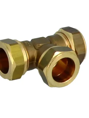 Merkproduct Mosazný svěrný T-kus pravidelný 10 mm